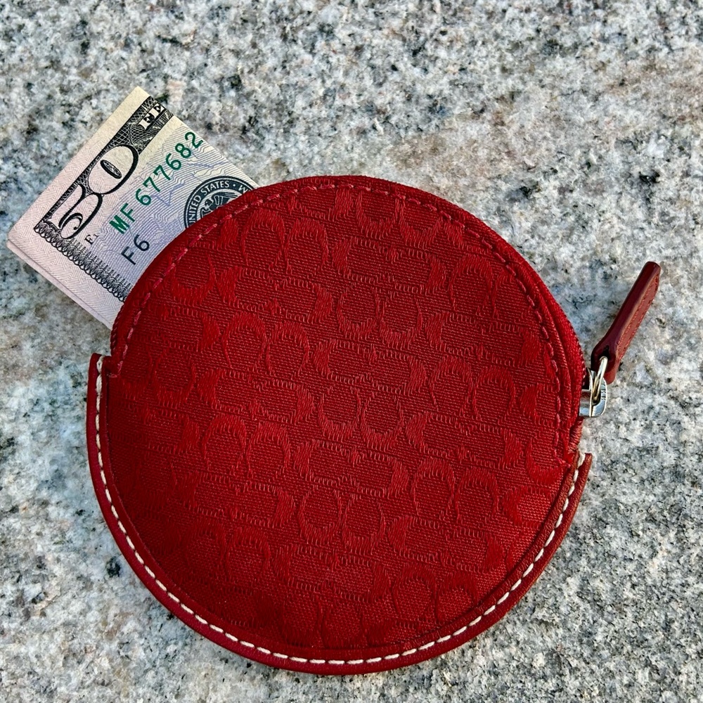 COACH Red Coin Purse